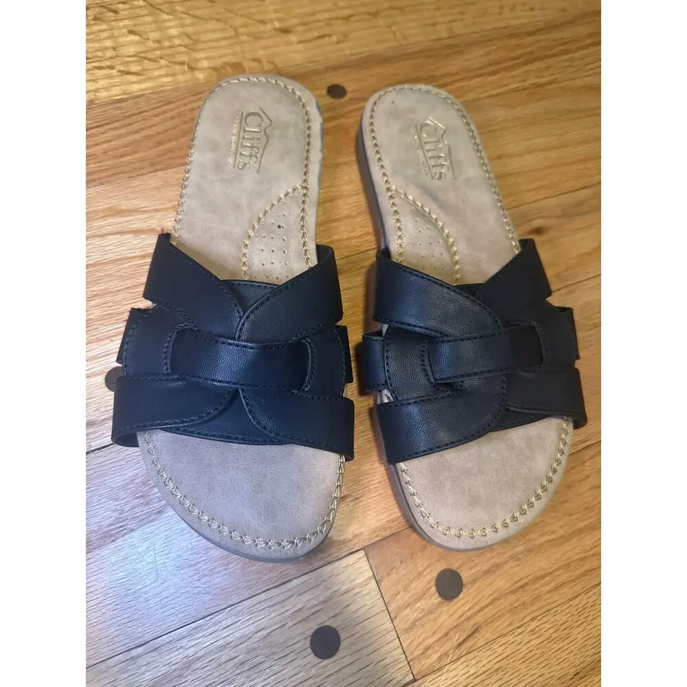 Cliffs by White Mountain Fortunate Slide Sandals Women's Comfort Casual Sandals